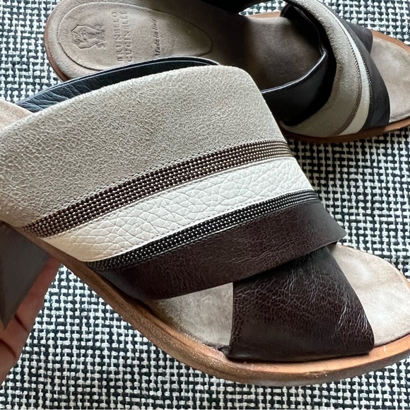 Brunello Cucinelli Leather Colorblock Pattern - Picture 4 of 10